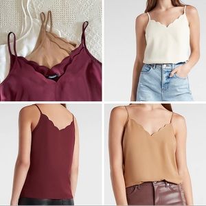 NWOT Large Express Scalloped V-Neck Cami’s - (3) Sold Separately